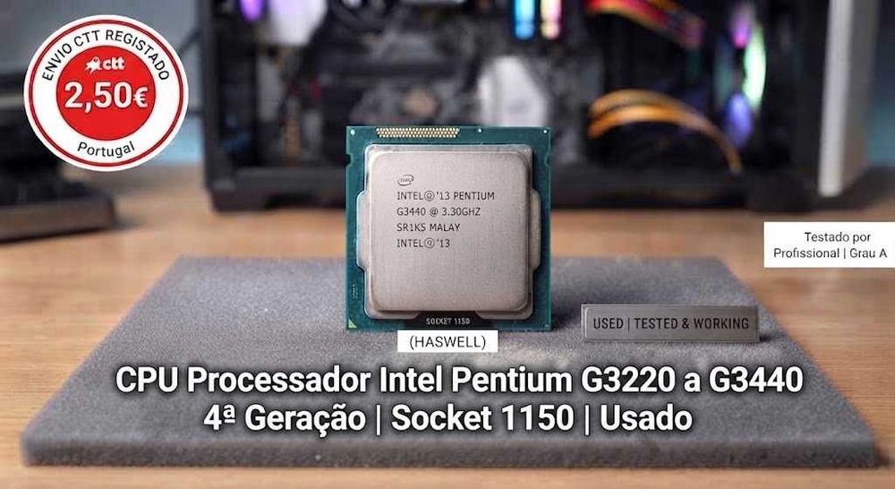 CPU Processador Intel Pentium G3220 a G3440 | 4ª Geração | Socket 1150 | Usado