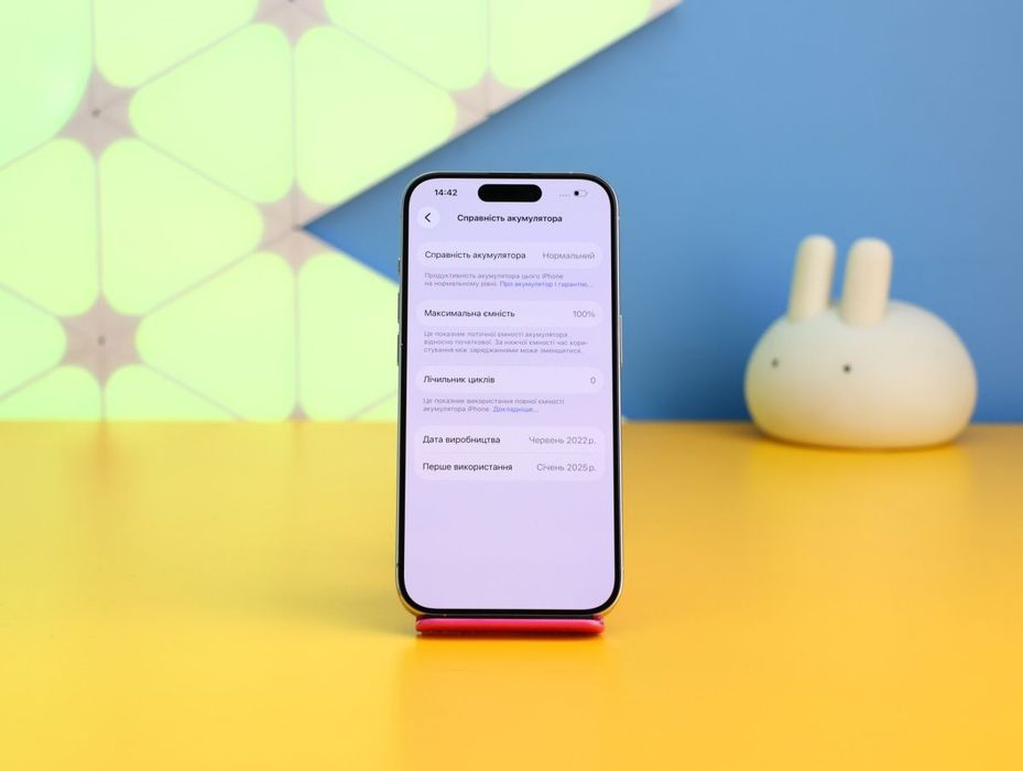 Смартфон Apple iPhone 15 Pro 128GB White (173740) Б/У З ГАРАНТІЄЮ