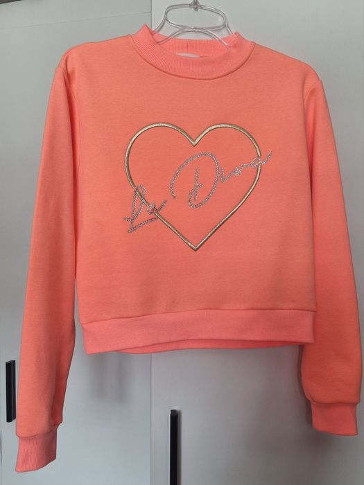 Bluza La Diva cyrkonie, morelowa