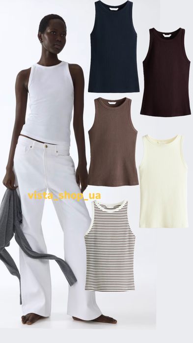 Базовий топ в рубчик H&M нова модель