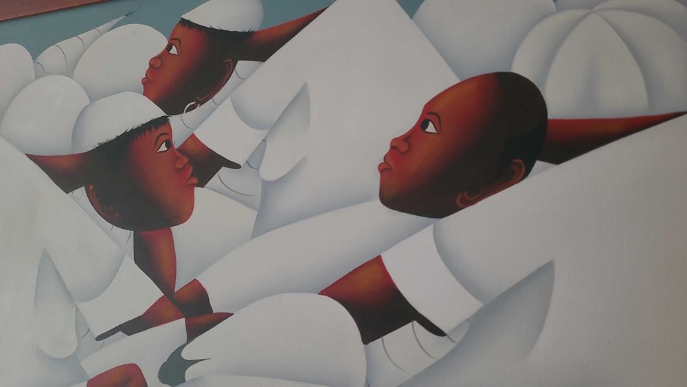 Pintura emoldurada