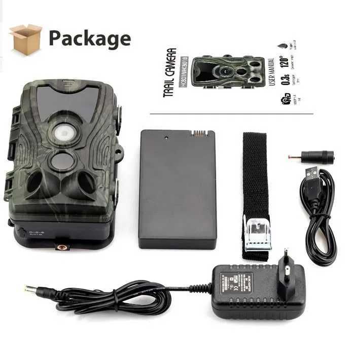 Câmara de caça com bateria 5000mAh noturna impermeável 1080p