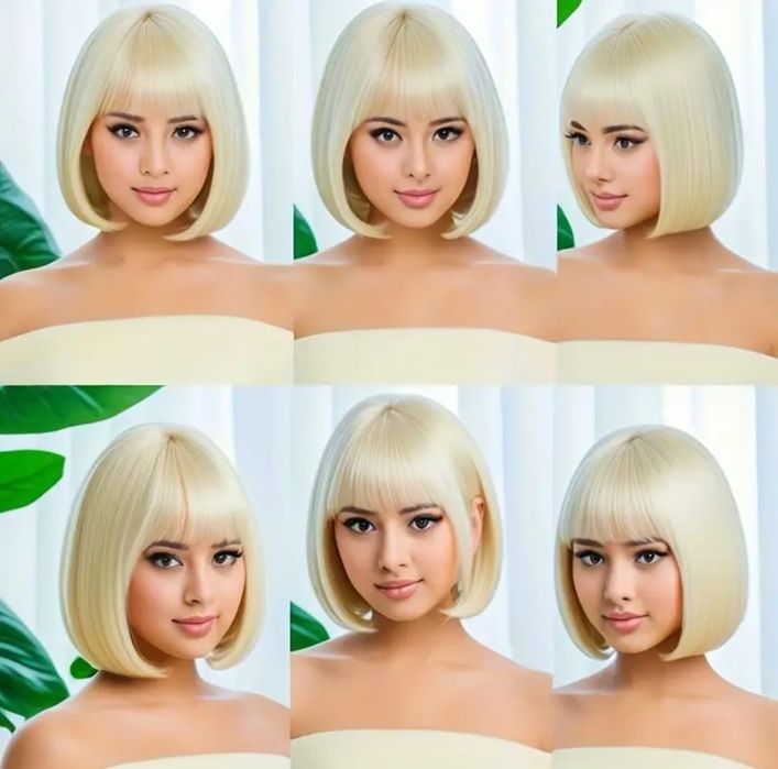 Peruka krótka bob blond