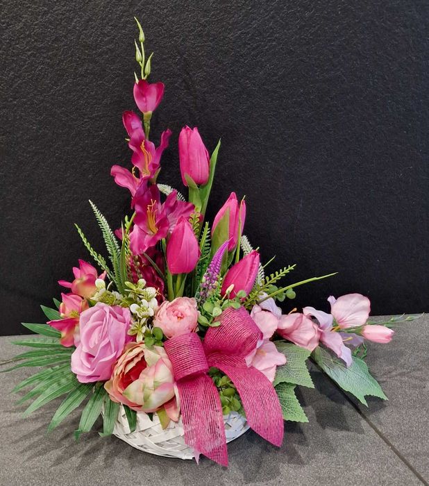 Komplet kompozycji kwiatowych na grób stroik wkład do wazonu WG127