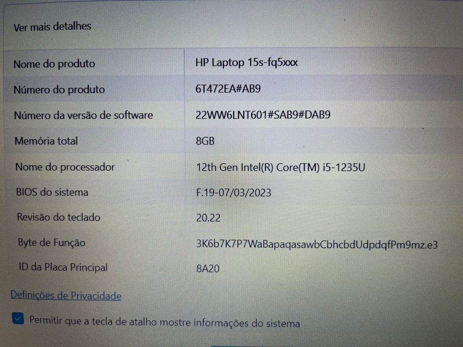 Computador Portátil HP I5