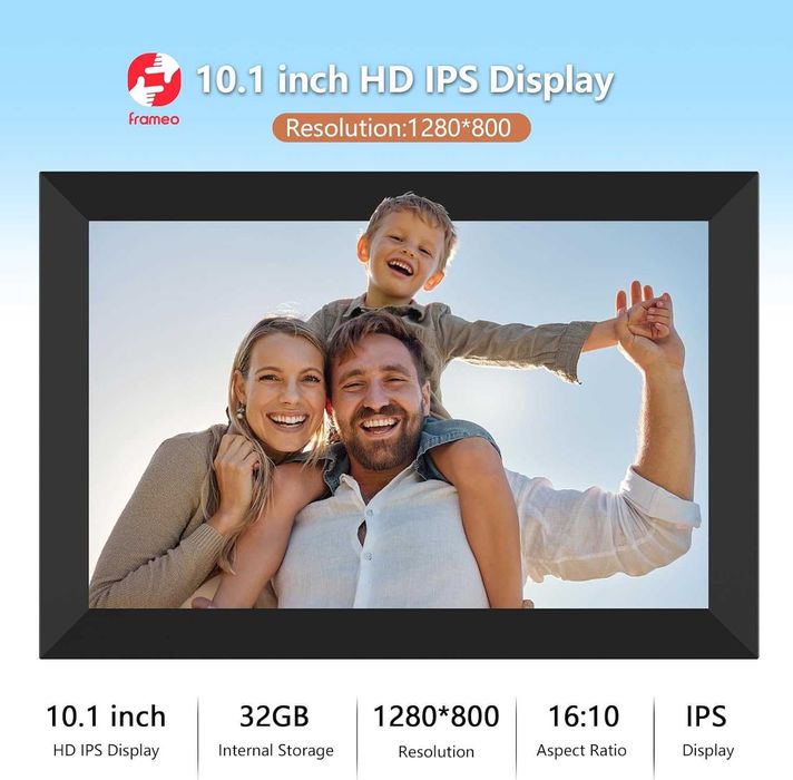 Цифрова фоторамка / Цифровая фоторамка Akimart Frameo 10.1" HD IPS