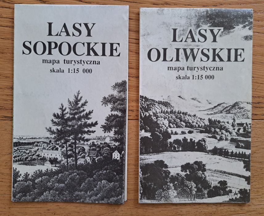 Lasy oliwskie Lasy sopockie mapy Gdańsk Trójmiasto