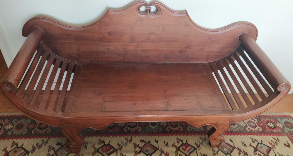 Canapé em madeira maciça de cerejeira 3 lugares64729948974723121