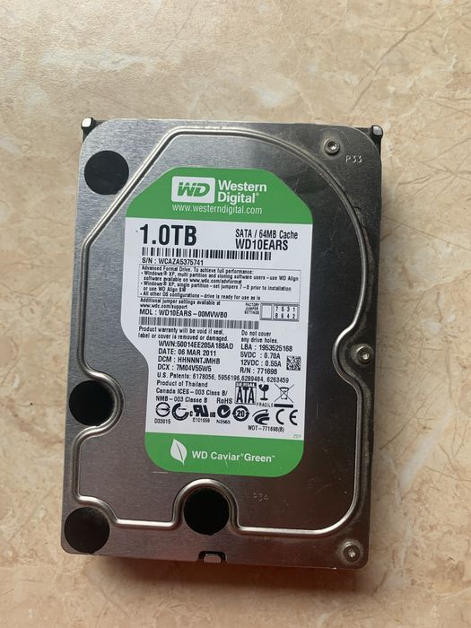 Western 1.0TB Sata/64 MB олх доставкою не відправляю