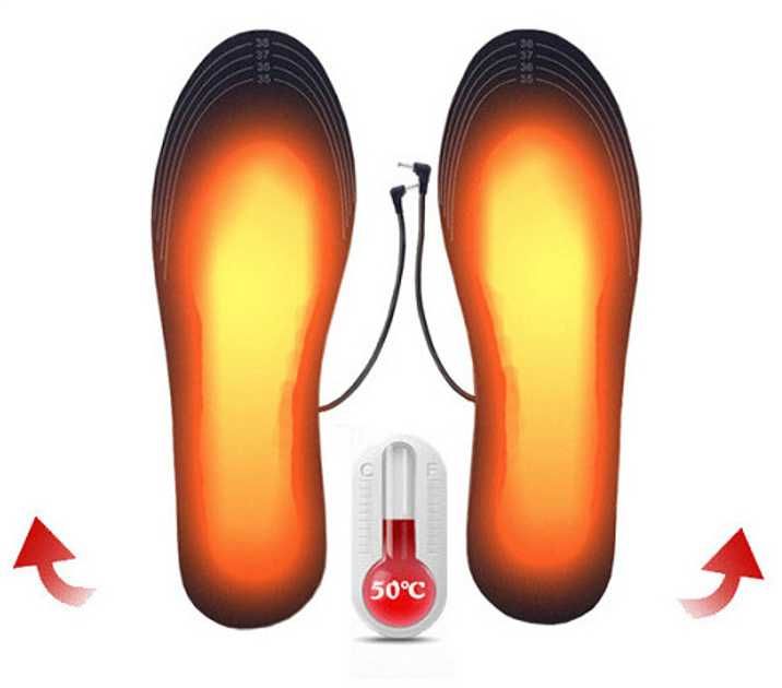 Стельки электрические с подогревом, зимние, для обуви, размер 41-46