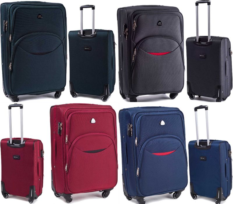 Дорожная сумка на 4-х колесах Тканевый дорожный чемодан Валіза дорожня