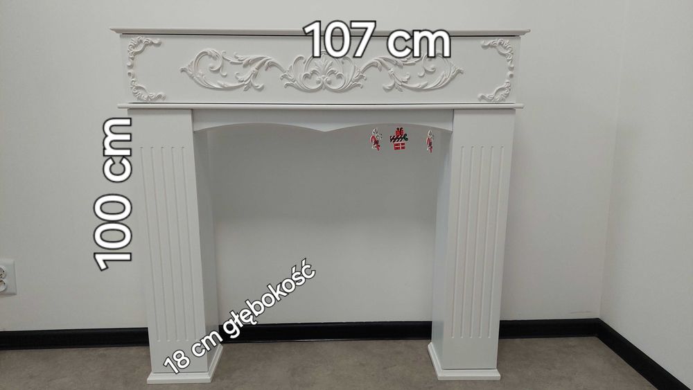 Sprzedam biały kominek dekoracyjny