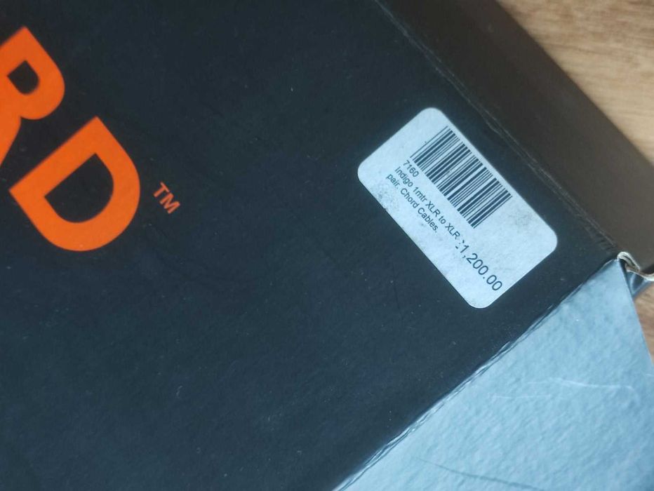 Cabos Chord modelo Indigo XLR com 1 mt cumprimento/ BAIXA PREÇO