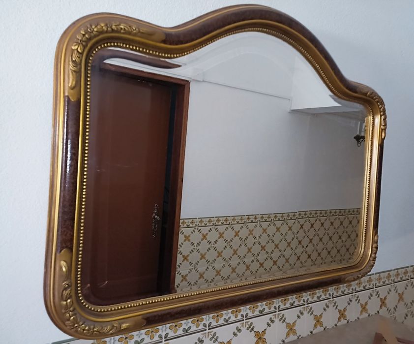 Espelho Vintage Talha Dourada