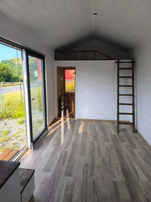 Domek mobilny z sauną Tiny House rekreacyjny na kołach