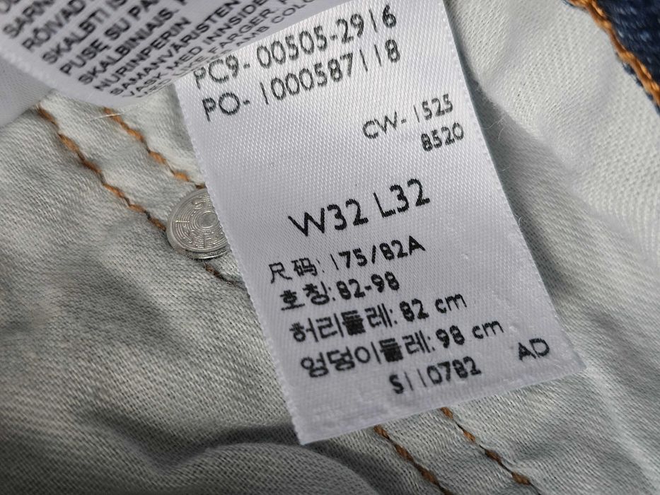 Levi's - Jeansy Straight Leg spodnie w32 l32 niebieskie levis