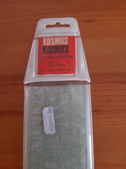 Escantilhão de Letras e Números de 10 mm - Kosmos
