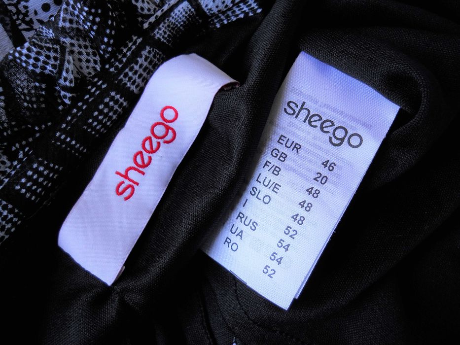 Sheego Śliczna Elegancka Tunika z Kontrafałdą r.46/48
