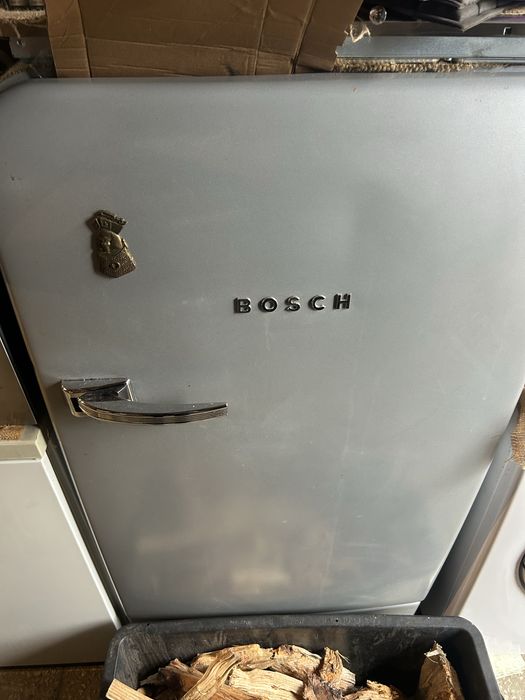 Lodówka Bosch classic retro srebna