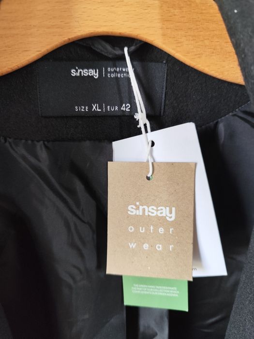 Płaszcz z paskiem przejściówka nowy sinsay  xl