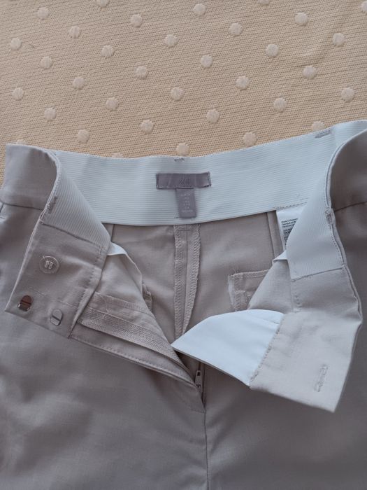 Calças clássicas bege H&M