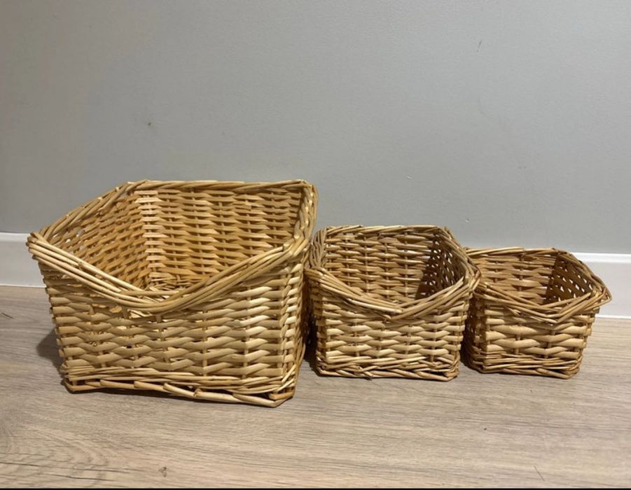 Zestaw koszyków wiklinowych