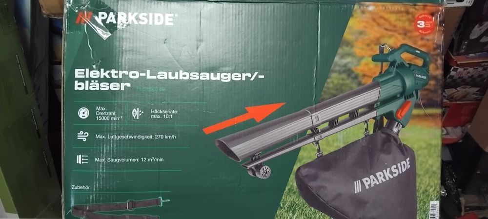 PARKSIDE® Elektryczny odkurzacz i dmuchawa do liści, 2600 W,