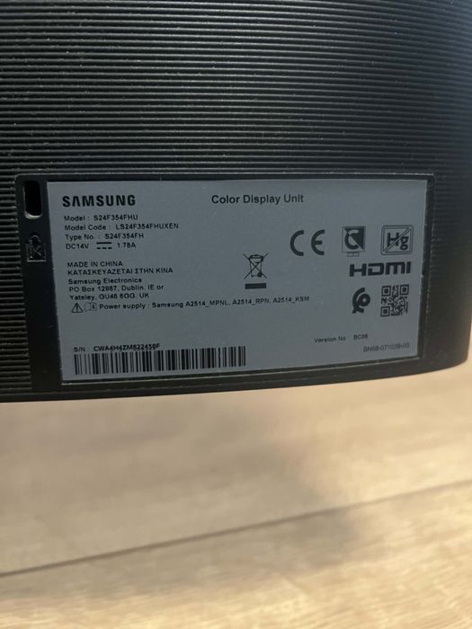 Monitor Samsung 24” S24F354FHU – Stan bardzo dobry!