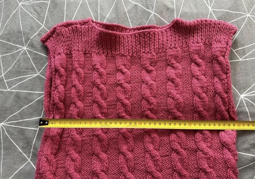Tunika sweter bez rekawów S