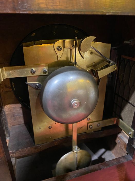 Relogio Mesa Inglês Séc XIX Ja Duff & Son  41 cm Pau-Santo Trabalhar