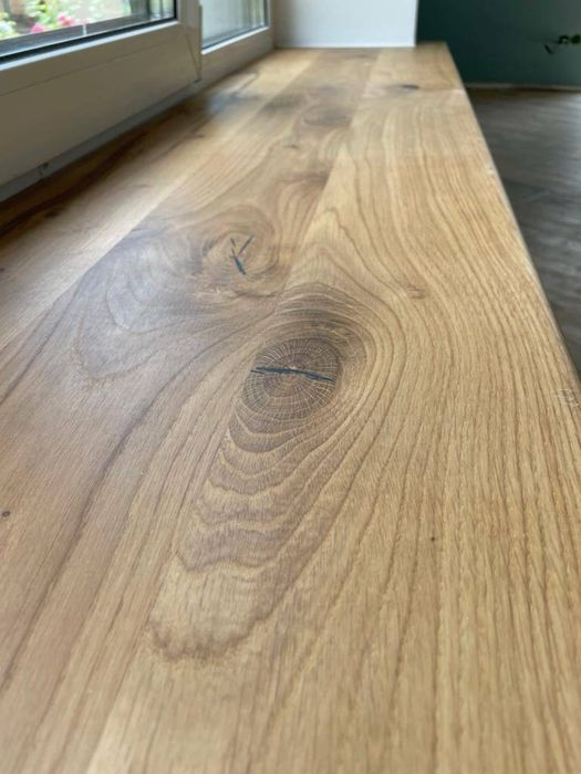 Підвіконня деревʼяні, масив дуб бук ясен, внутрішні, меблевий щит