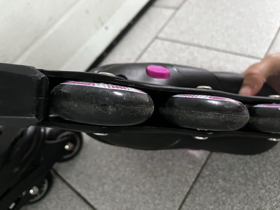 Patins Rosa e Preto Tamanho 36-40 Ajustáveis