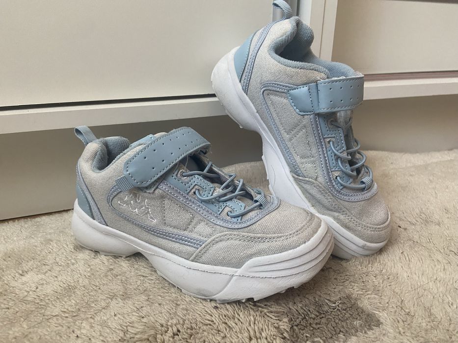 Białe niebieskie adidasy sneakersy dziewczęce