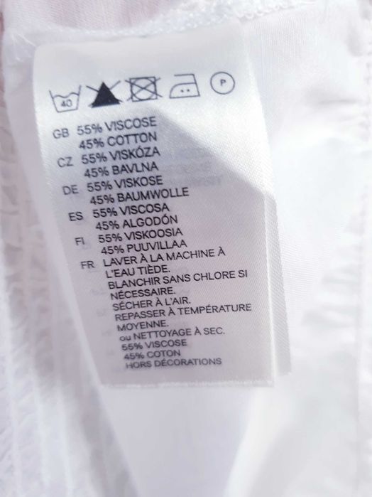 Biała haftowana bluzka koszula H&M 50