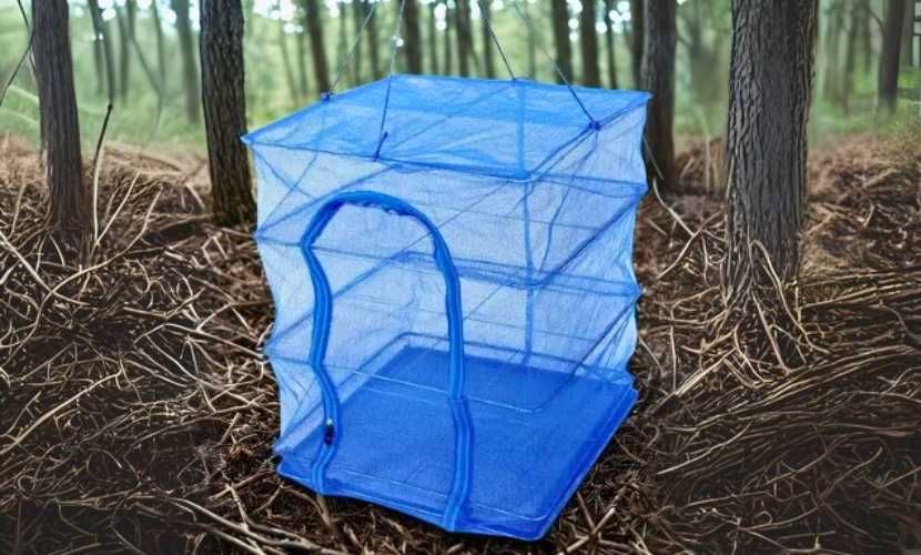 Suszarka Wisząca Siatkowa 4 Warstwy do Zdrowych Przekąsek grzybów NOWA