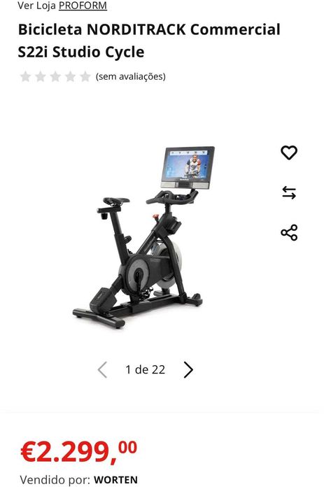 Bycicle NORDIC TRACK Indoor Commercial S27i Studio Cycle