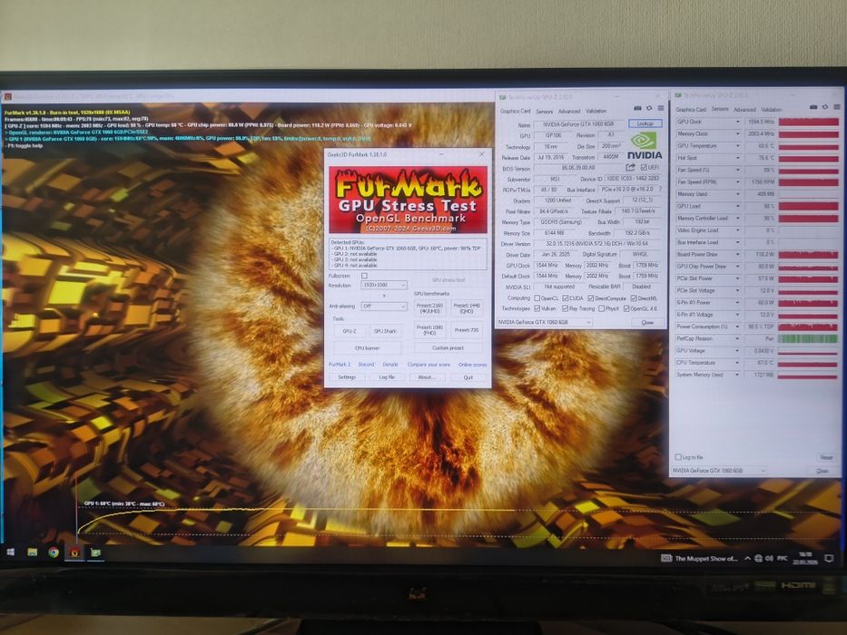 MSI GTX 1060 6 gb aero 1 fan та MSI gtx 3 gb OCV1