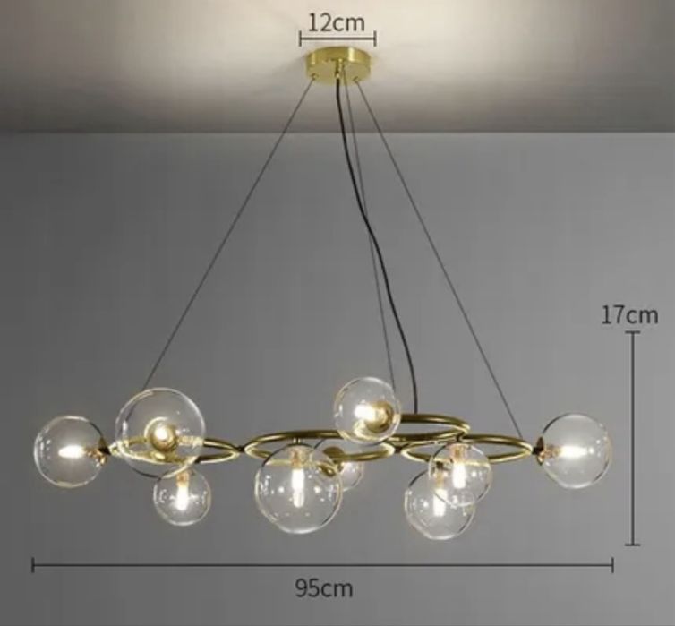 Lampa szklane kule zloto 1800 zl sklep