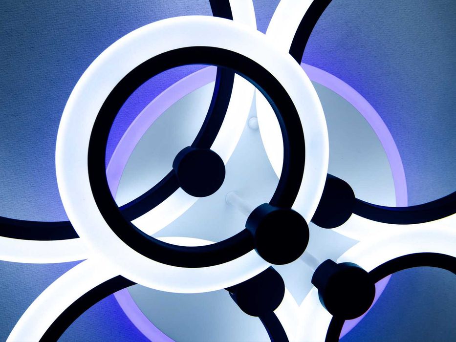 Led022/6 85Вт з підсвіткою люстра смарт лед світильник з пультом