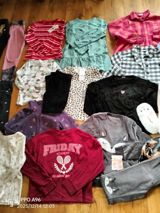 73 sztuki mega paka dla dziewczynki od 128 do 140