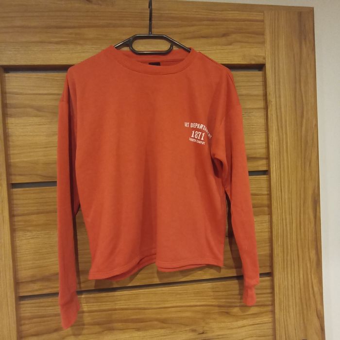 Koralowa bluza z długim rękawem Sinsay