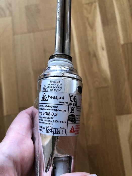 електричний ТЕН (трубчастий електронагрівач) Tenko з ручним регулюванн