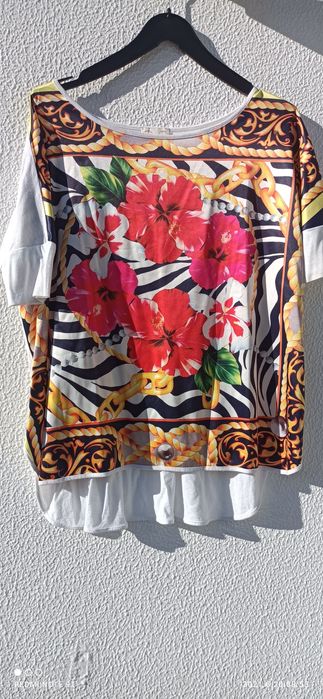 T-shirt Mango frente cetim