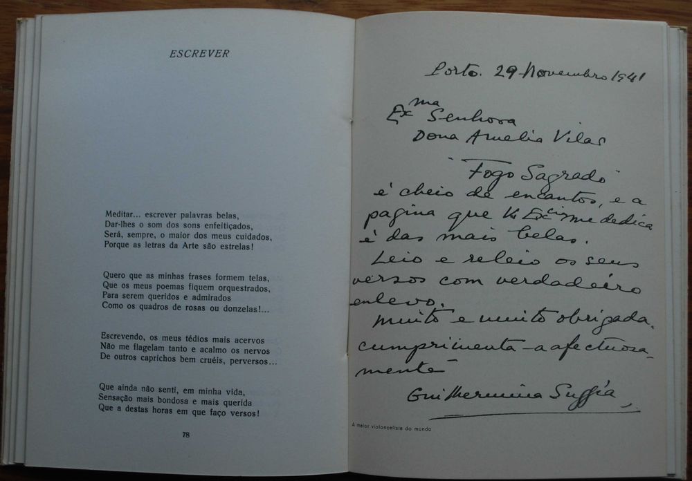 A Minha Antologia de Amélia Vilar (1ª Edição 1966 Autografado)