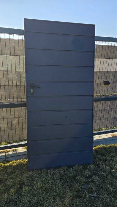 190/90 Drzwi techniczne/garażowe jednoskrzydłowe grafitowe