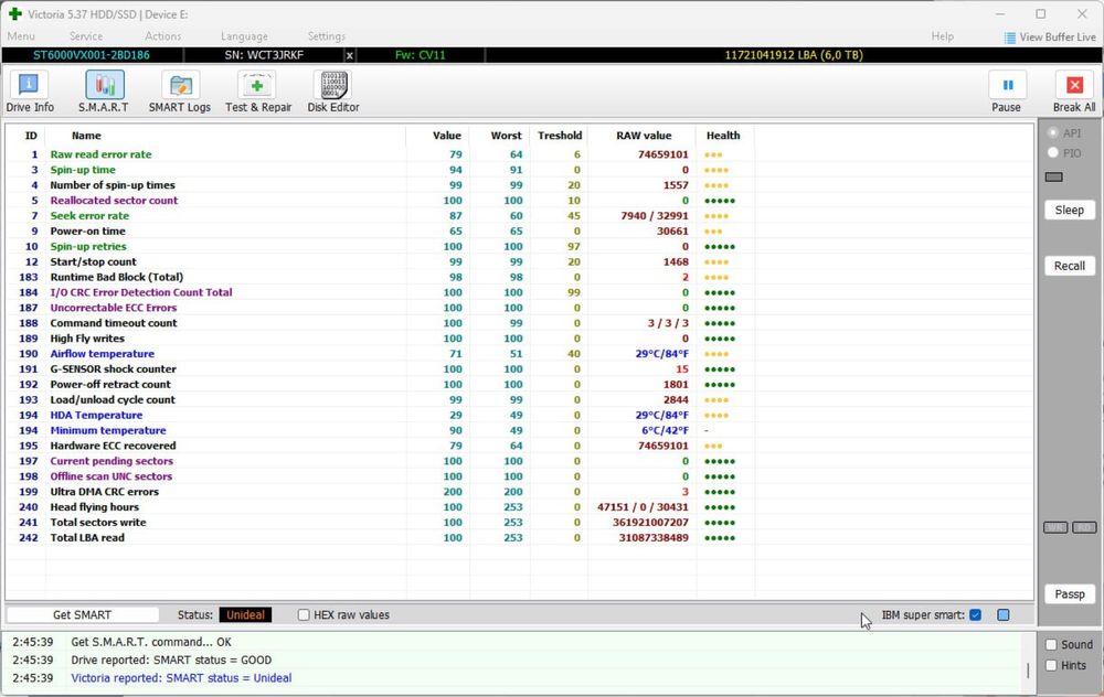 Жорсткий диск 6TB Seagate SkyHawk (ST6000VX001)