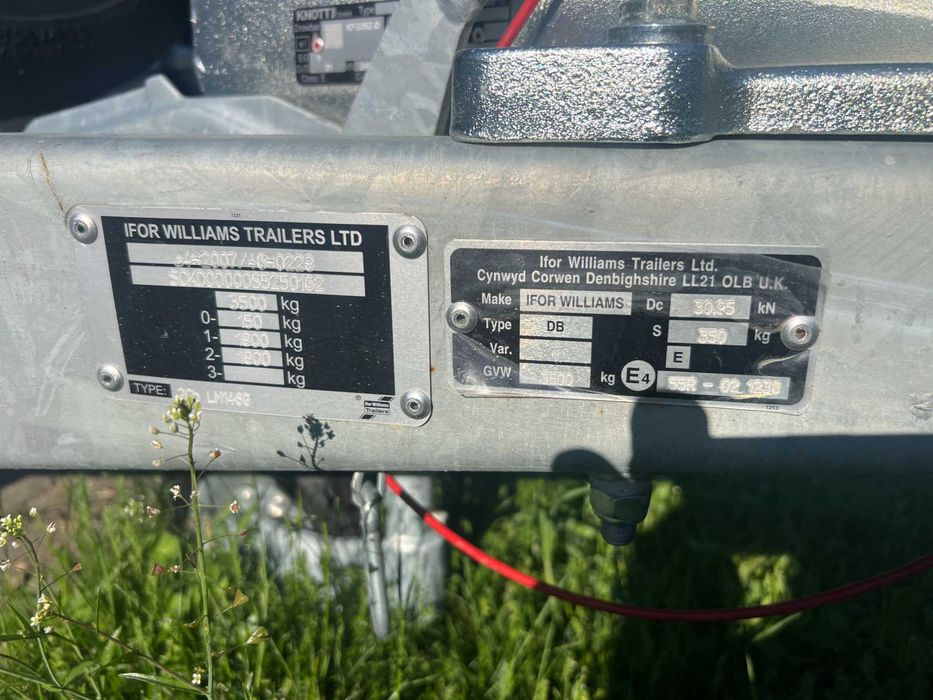 Przyczepka Ifor Williams LM146G 3500Kg /2800kg ład. Minikoparka itd