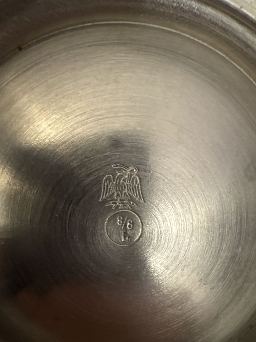 Stare srebrne platerowane dzbanki szczotka mlecznik