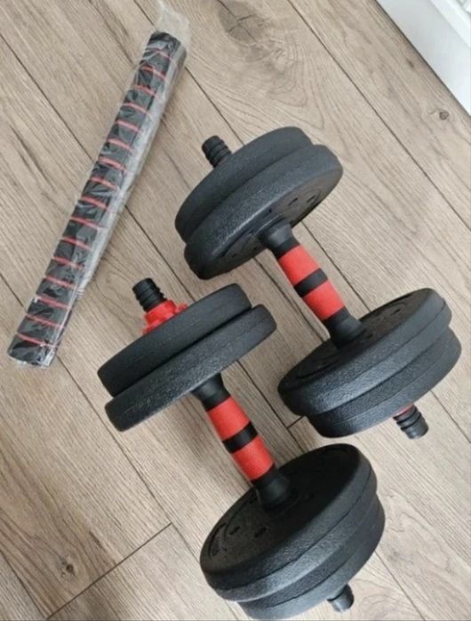 Hantle 2x10kg sztanga 2w1 regulowane treningowe