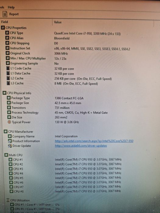 Intel i7-950 3-3.3Ghz/24gb/Материнка Комплект 8потоків для ПК